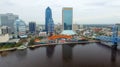 JACKSONVILLE, FL - FEBRUARY 2016: Aerial city view. Jacksonville