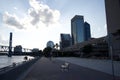 Jacksonville, Florida River Walk at Dusk Royalty Free Stock Photo