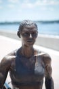 Jacksonville, Florida Woman River Runner Sculpture Bust Royalty Free Stock Photo