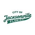 Jacksonville, Florida lettering design. Jacksonville typography design. Vector and illustration. Royalty Free Stock Photo
