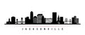 Jacksonville skyline horizontal banner.