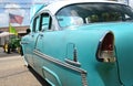 Jacksonville, TX - June 9: Antique car and tractor on display near Tomato Bowl. 1955 Chevrolet Bel Air