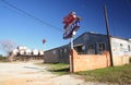 Jacksonville, TX: Vintage Mobil Oil Sign at abandoned bulk oil station in Jacksonville, TX