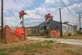 Jacksonville, TX: Vintage Mobil Oil Sign at abandoned bulk oil station in Jacksonville, TX