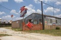 Jacksonville, TX: Vintage Mobil Oil Sign at abandoned bulk oil station in Jacksonville, TX