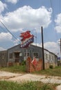 Jacksonville, TX: Vintage Mobil Oil Sign at abandoned bulk oil station in Jacksonville, TX