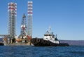 Jackup rig in the Kachemak Bay