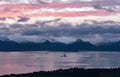 Jackup Rig in Kachemak Bay Royalty Free Stock Photo