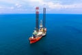 Jackup rig movement. Royalty Free Stock Photo