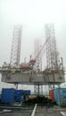 Jackup rig during winter season at South of Vietnam,