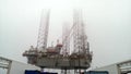 Jackup rig during winter season at South of Vietnam, Royalty Free Stock Photo