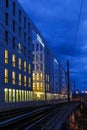 He Jacob Burckhardt Building in the twilight hour