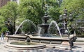 Jacob Wrey Mould Fountain, opened in 1871, City Hall Park, New York, NY, USA
