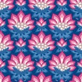 Jacobean floral pattern, meadow flowers background