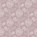 Jacobean floral pattern, meadow flowers background