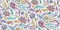 Jacobean flowers pattern