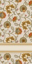 Jacobean seamless vector design, Warm color combo