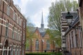 Jacobijnerkerk church viewed from Grote Kerkstraat street in Leeuwarden, Friesland, Netherlands Royalty Free Stock Photo