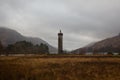 The Jacobite Monument at Glenfinnan in Scotland