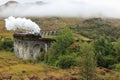 The Jacobite - Steam Train in Glenfinnan - Scotland Royalty Free Stock Photo