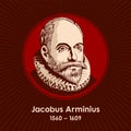 Jacobus Arminius 1560-1609, was a Dutch theologian from the Protestant Reformation