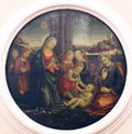 Jacopo del Sellaio: The Birth of Jesus Royalty Free Stock Photo