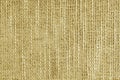 Jacquard woven coarse weave texture upholstery yellow fabric. Royalty Free Stock Photo