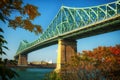 Jacques Cartier Bridge in Montreal Canada during fall season Royalty Free Stock Photo