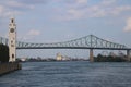 Jacques cartier bridge montreal clock tower