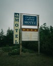 Jacques Cartier Motel vintage sign, Grand Lake Road, Nova Scotia, Canada