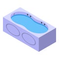 Jacuzzi icon, isometric style