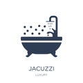 Jacuzzi icon. Trendy flat vector Jacuzzi icon on white background from Luxury collection