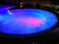 Jacuzzi pool with thermal water in the night