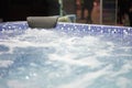 Jacuzzi with swirling water.