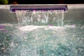 Jacuzzi waterfall bath with water Royalty Free Stock Photo