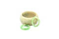 Jade bracelets on isolated white Royalty Free Stock Photo