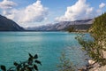 Jade color of Muncho Lake, Canada