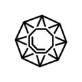 Black line icon for Jade, jade and stone