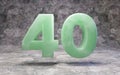 Jade number 40 on rocky backgrond