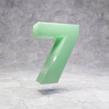 Jade number 7 on rocky backgrond