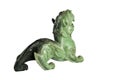 Jade Pixiu is Chinese lucky animal of china on white background