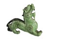 Jade Pixiu is Chinese lucky animal of china on white background