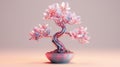 Delicate Sculpture Of Jade Plant On Holographic Gradient Background