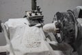 Jade processing machine. Stone processing on machine Royalty Free Stock Photo