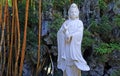 The jade statue of avalokiteshvara female buddha guanyin Royalty Free Stock Photo