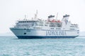 Jadrolinija ferry boat approaching Split harbor, Croatia. Royalty Free Stock Photo
