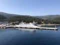 Jadrolinija ferry in the harbor of Stari Grad island