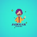 Jadugar chacha vector mascot logo