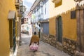 Jaen Street in La Paz, Bolivia city center Royalty Free Stock Photo