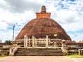 Jaetavanarama stupe in the Sacred city of Anuradhapura in Sri Lanka Royalty Free Stock Photo